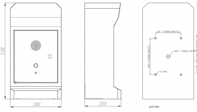 SOS 원터치 다이얼 방수 전화기 IP54 GSMR 핸즈프리 1