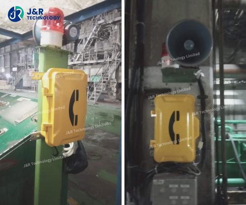 최신 회사 블로그 Indonesian Factory deployed Industrial Communication with Rugged Waterproof Telephone JR101-FK-HB-AL