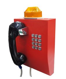 IP65 Weather Resistant Telephone With Flashing Lamp , Anti Vandal Tunnel Telephone