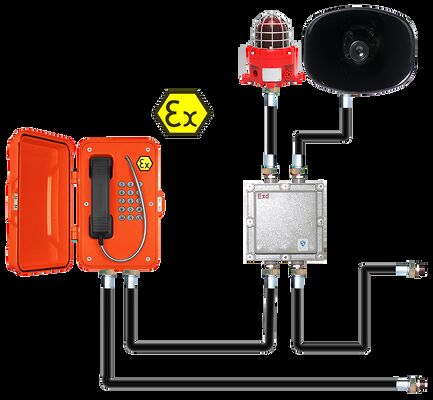 좋은 가격 IP67 85dbA 위험 산업 환경에 대 한 다이 주사 알루미늄으로 소방 전화 온라인으로
