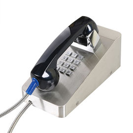 감옥 VoIP Iauto 다이얼 비상사태 전화, 스테인리스 끈으로 묶인 벽 전화 IP54-IP65